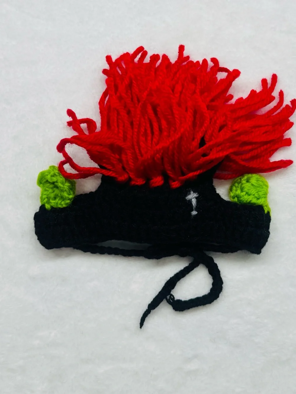 Frankenstein Monster Pet Costume Hat – Knit Yarn Wig